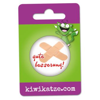 Ansteckbutton gute besserung! an Eurolochkarte